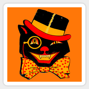 Vintage Halloween Cat 01 Sticker